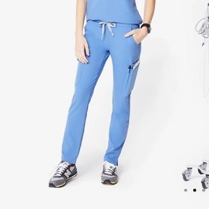 Figs ceil blue scrub pants yola